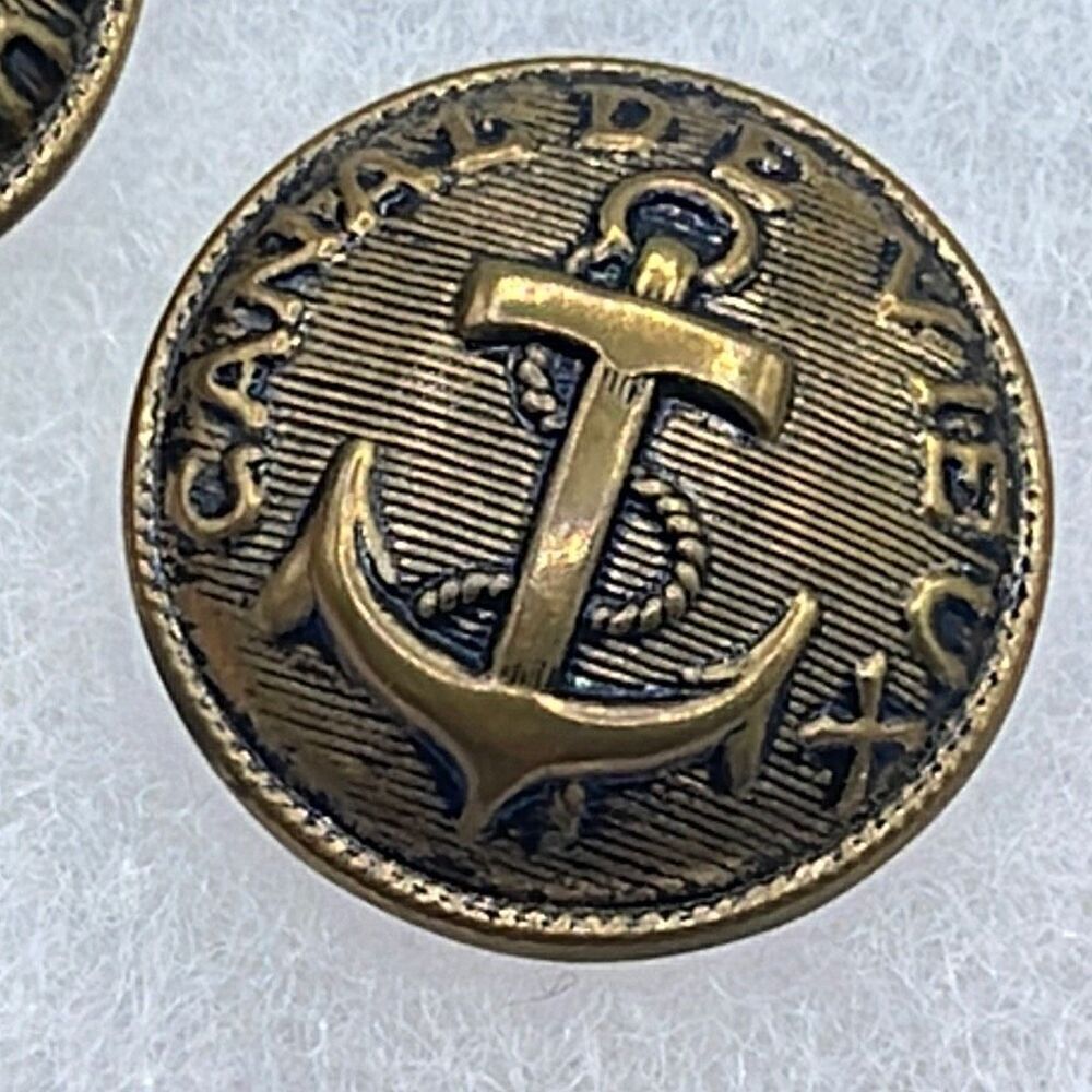 Vintage anchor and rope buttons  set of 2